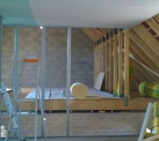 Vue sur la chambre au dessus du garage