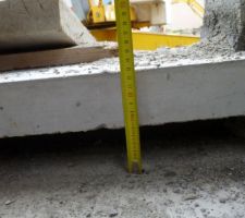 Hauteur dalle-seuil de porte d'entr&eacute;e