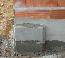 Fondations de la terrasse