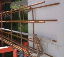 D&eacute;tail de l'armature du linteau de baie en 240