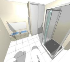 Implantation SDB 1 - Vue 3D 2