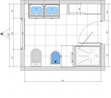 Implantation SDB 3 - Vue 2D