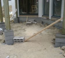 Coulage pieds portique et seuil baies portes fenêtres