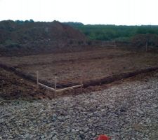 Vue globale des fondations avant montage vide sanitaire