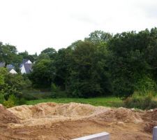 Vue dégagée depuis le salon sur une prairie non constructible