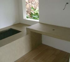 Resine mineral salle de bain parents