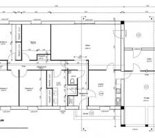 Plan de l'ensemble de la maison par l'archi