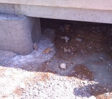 Le vide sanitaire de 60 cm.