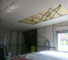 Fin plafond rampant séjour
