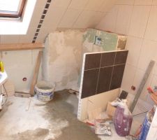 Petit mur pour separer les wc