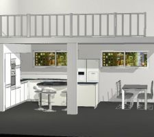 Cuisine - Plan 3D nouvelle disposition