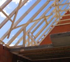Vue fermette supporté par dalle béton