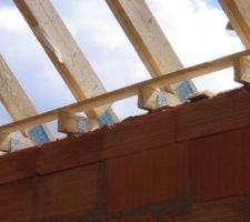 Vue fermettes qui repose sur chainage horizontal (vide sur séjour)