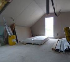 Pose placo chb au dessus du garage : rampant