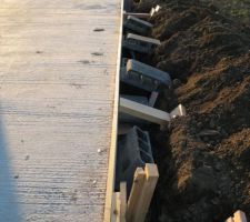 Coffrage pour dallage en pente sur terrasse