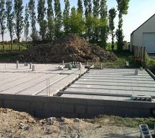 Préparation dalle
vue face garage