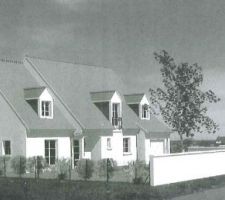 Vue du terrain avec projection de la maison dessus (merci Sketch'up)