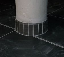 Habillage du poteau du sejour