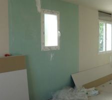 Placo salle de bain toujours à l'étage