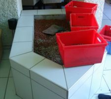 Les bacs &agrave; fleur interieurs en parpaing.....