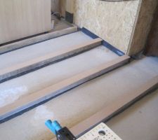 Pose des lambourdes de la cuisine