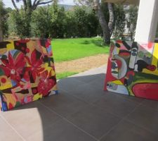 Mes oeuvres, acrylique sur toile 1m²