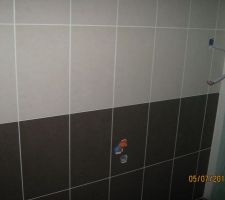 Le coin ou nous allons installer notre meuble de salle de bain