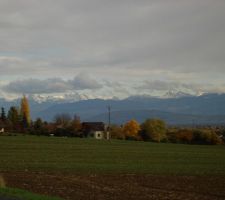 La vue sud est : les alpes du valais suisse