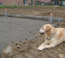 Nicky regarde l'avancement des travaux !!!