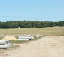 D&eacute;but de l'assainissement du lotissement