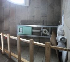 Mise en place du chassis WC à l'étage
