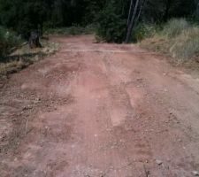 Chemin donnant sur l'acces à notre terrain