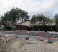 Le 7 juillet 2011 - La pr&eacute;paration de la dalle