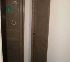 Portes du 1er terminées couleur noisette