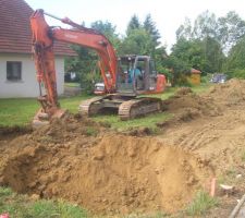 Début du terrassement 2.20m de profond !
