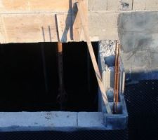 Emplacement du poteau p10 avant démolition: 20*20 au lieu de 63*20.