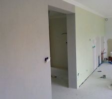 Voilà le mur mauve qui aurait du etre gris.