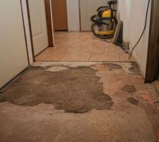 Suppression carrelage couloir