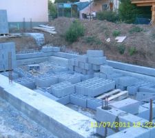 D&eacute;but du second rang de plots