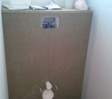Coffrage du wc suspendu en agglo hydrofuge