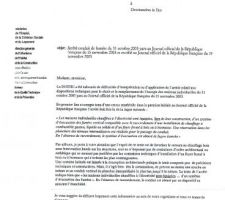 Courrier ministériel sur les conduits de cheminée