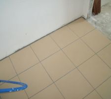 Carrelage de la salle de bain, entr&eacute;e