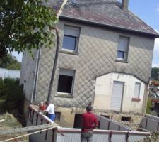 Coulage des murs de la cave