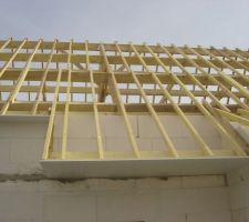 Début de la charpente façade avant