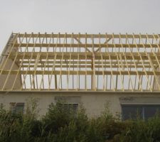 Début de la charpente façade arrière