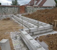 Ddeux rangs pour le terre plein fini.