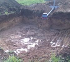 Installation du drain.