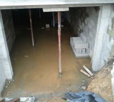 Grosse pluie cette semaine, le sous-sol est complètement inondé sur 3 ou 4cm