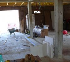 Mise en oeuvre cloison carreaux de plâtre séparation garage-habitation
