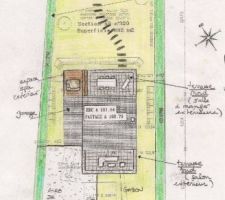 Aménagement prévu pour le jardin : deux terrasses distinctes